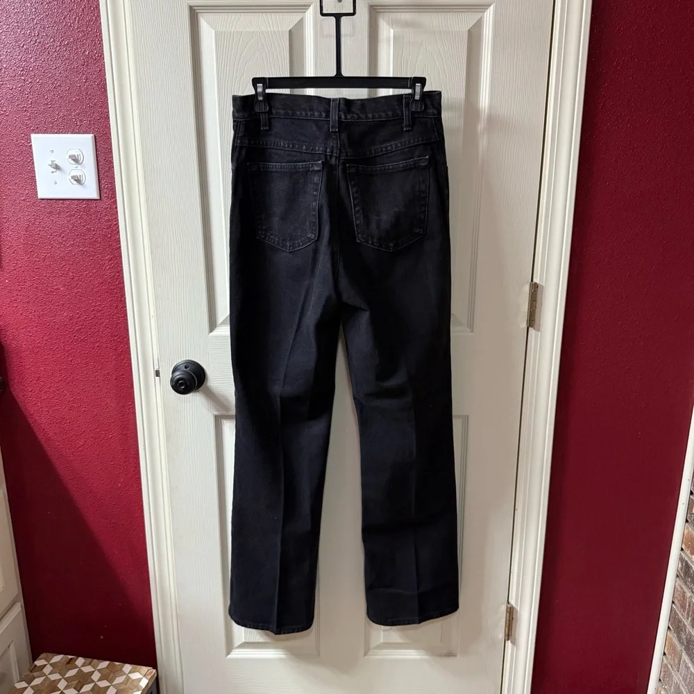Vintage Wrangler Women Black High Waisted Straight Leg Jeans Made in USA‎ 8x32